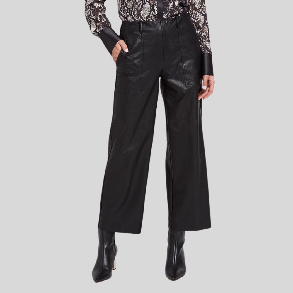 Vegan Leather Straight Leg Pant Size XS NEW
